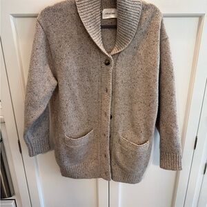 Cozy Beige oversized Cardigan Sweater Wilfred Free by Aritzia